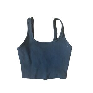 Aerie OFFLINE Ribbed Seamless Sports Bra Tank Top Black Size Small S